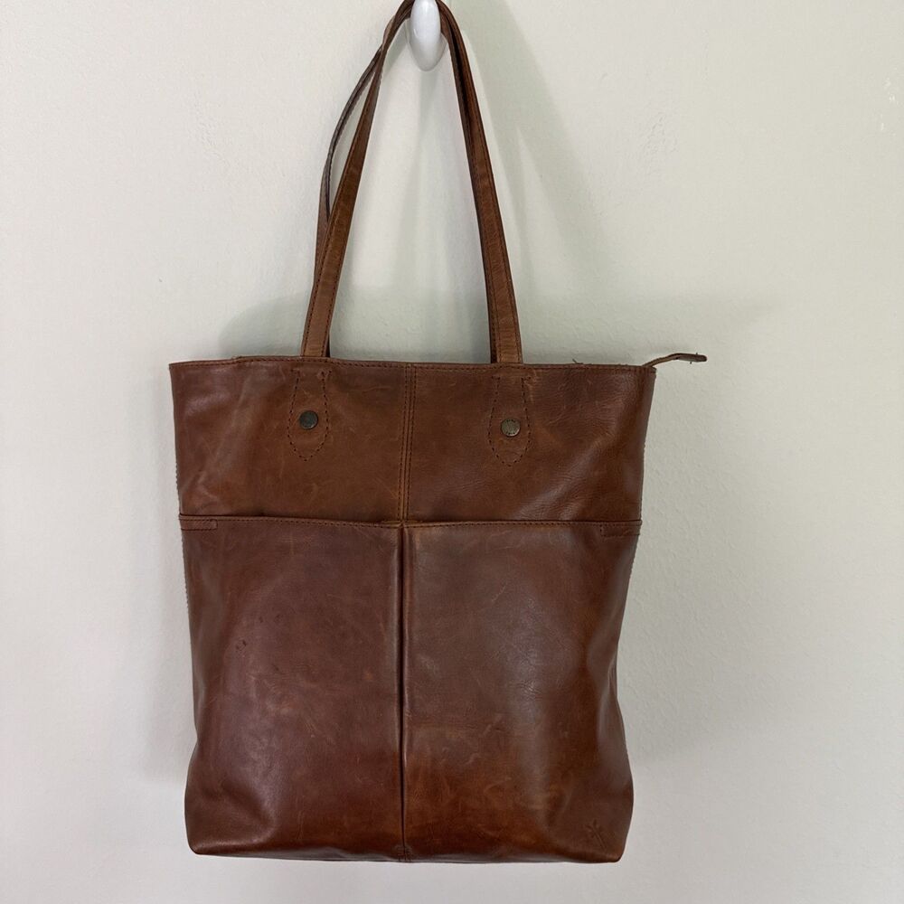 Frye Melissa Simple Saddle Tote Leather Bag Women's